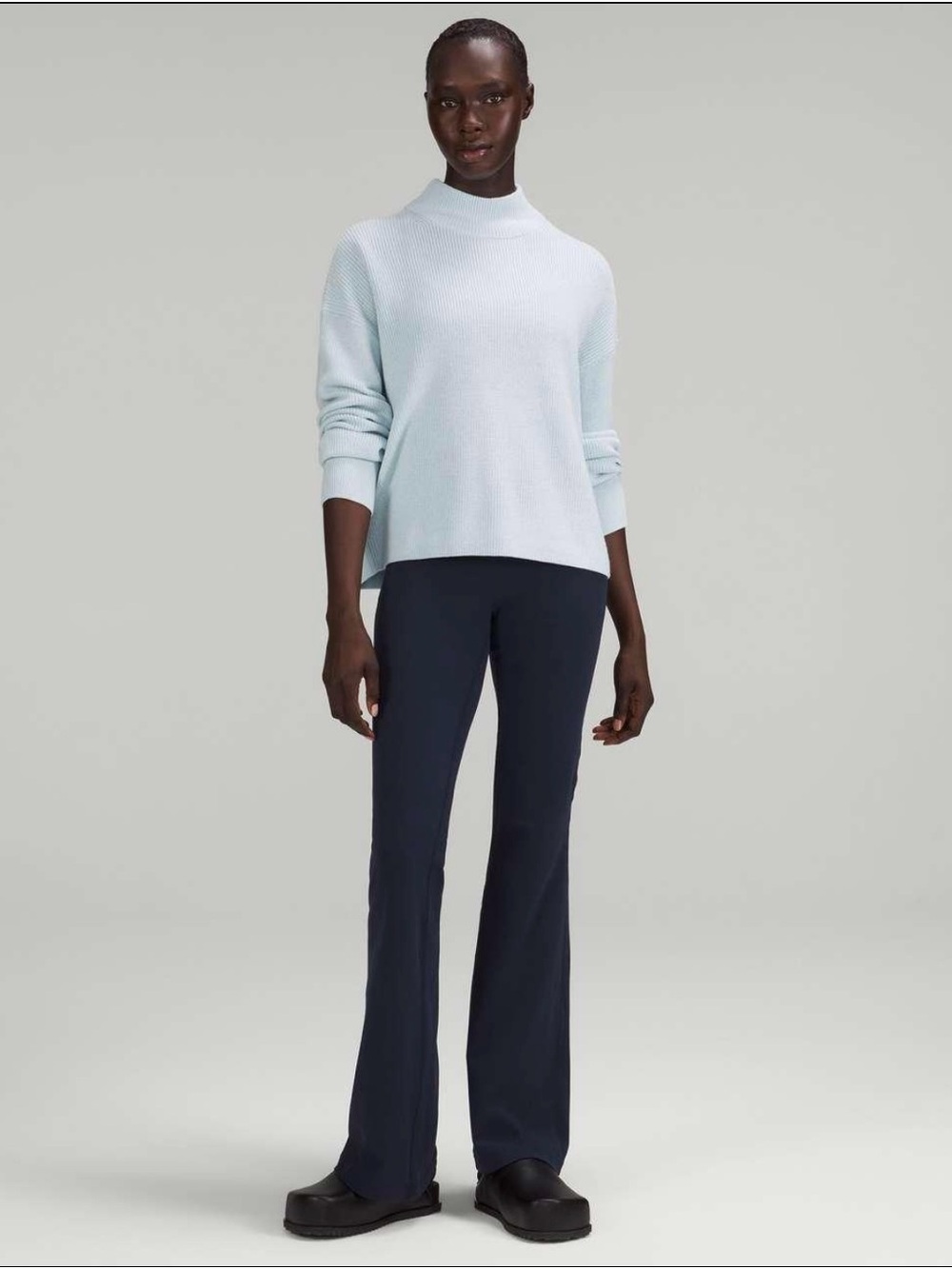lululemon Women's Pale Blue Turtleneck Sweater